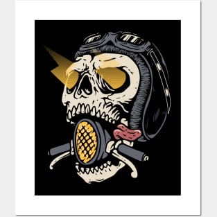 Skull Biker Posters and Art